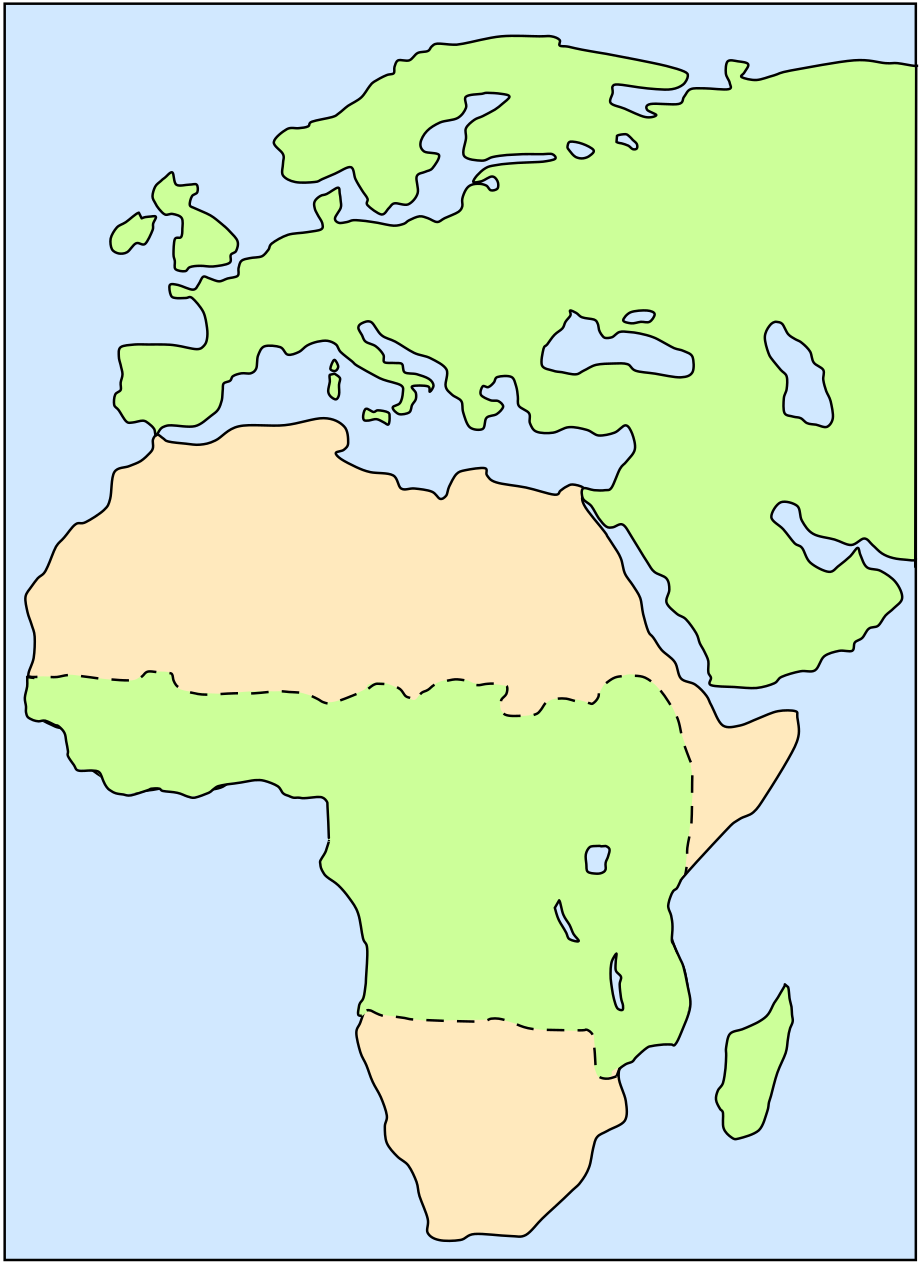 Vogelzug - Karte Europa und Afrika